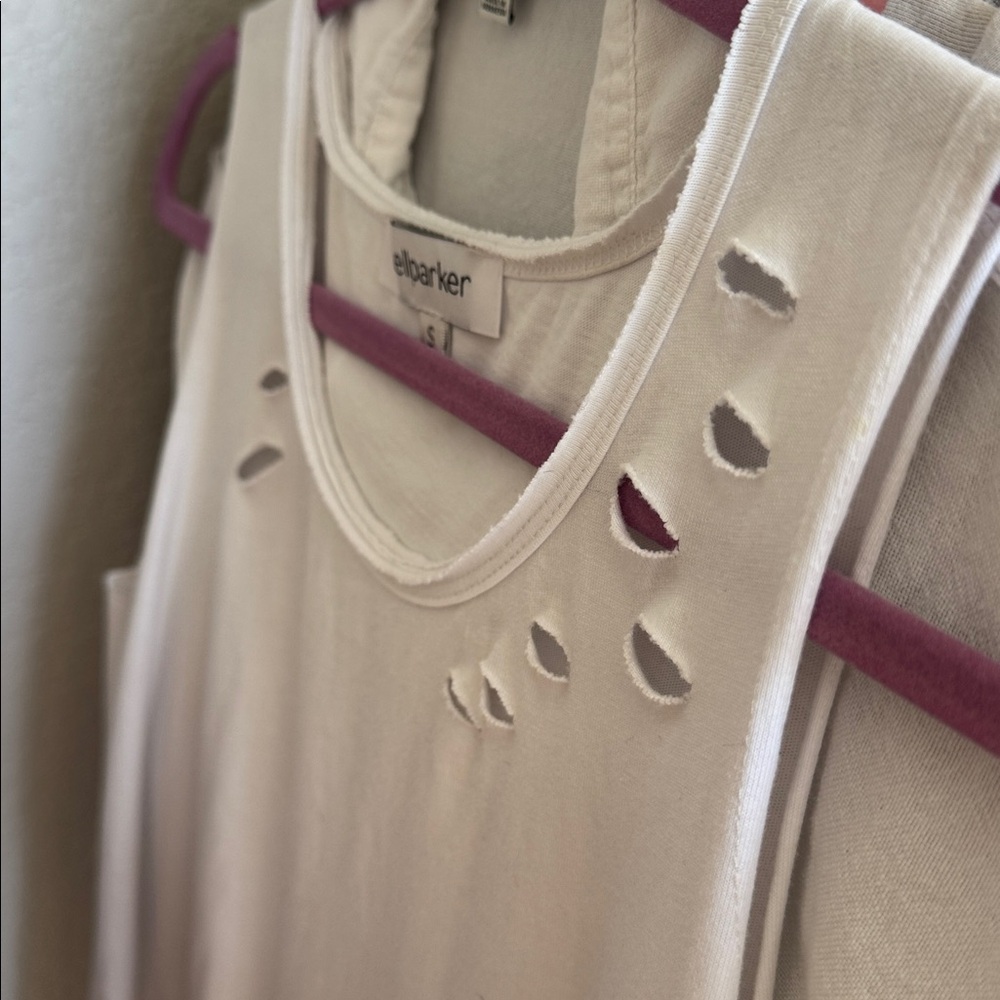 Kell Parker Distressed White Tank
